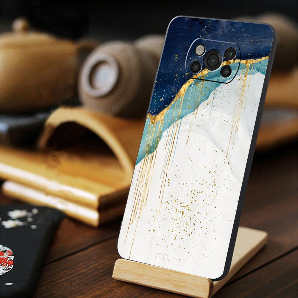 Роскошный художественный принт из золотой фольги для Xiaomi POCO 11T 10T F4 GT X3 NFC F3 X4 M4 Pro 5G 9T M3 MI 11 lite Back Celular Funda