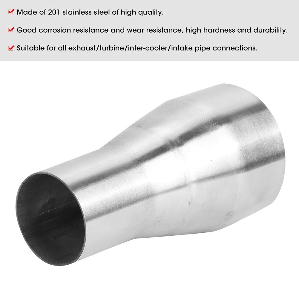 Переходник выхлопной трубы, Соединитель выхлопной трубы из нержавеющей стали, Переходник-редуктор выхлопной трубы, Модифицированные детали доступны в 5 размерах (51-76ММ)