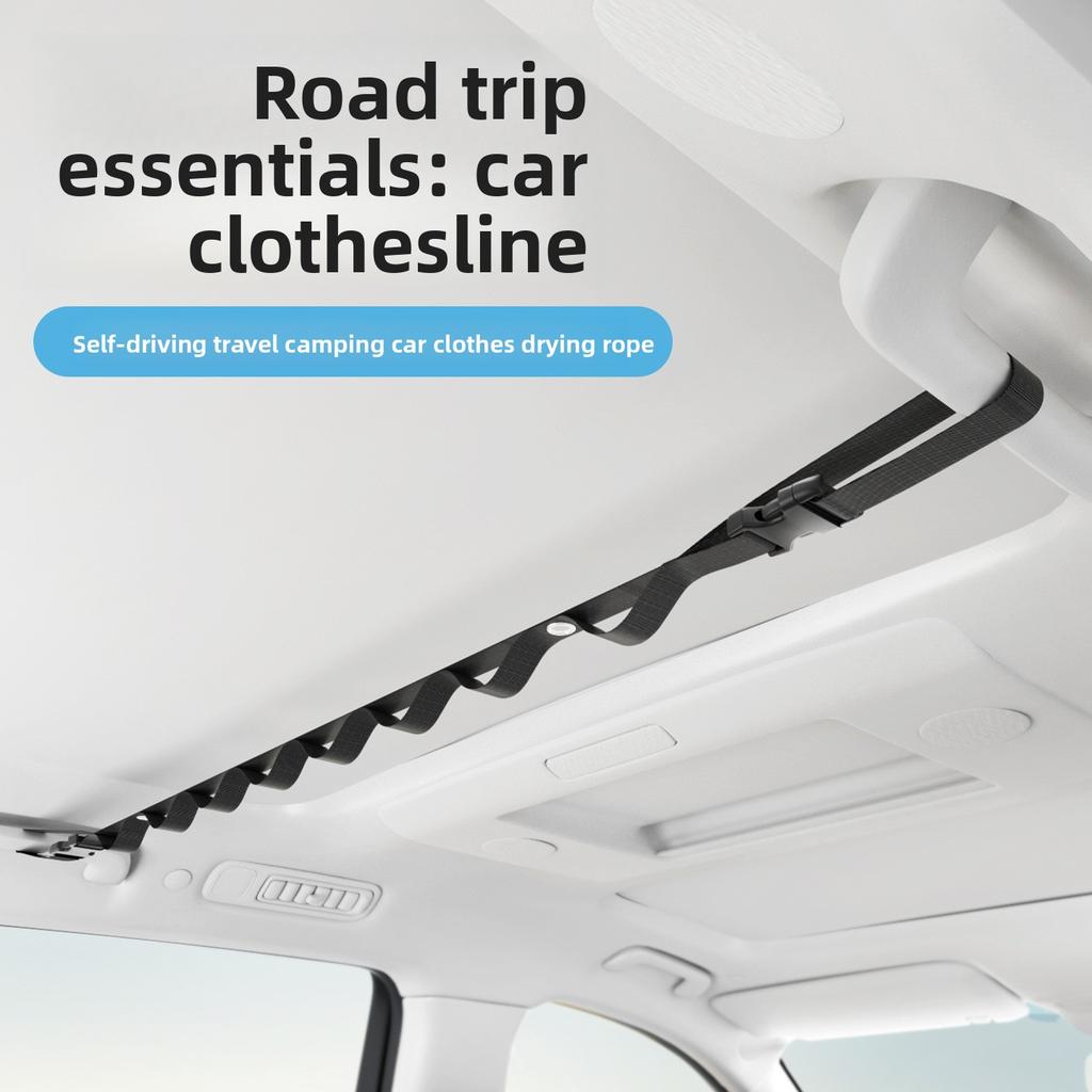 Multifunctional Car Clothesline Car Hanging Clothes Rack Car Rear Seat Storage Fixed Hook Clothes Rack