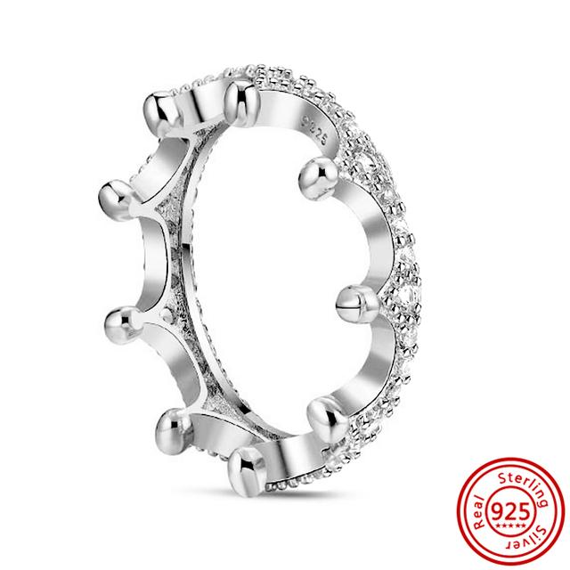 Новое весеннее кольцо с цветочным бантом и перьями, Корона клевера, сверкающее стерлинговое серебро 925 пробы, круглое кольцо, женское оригинальное европейское ювелирное украшение