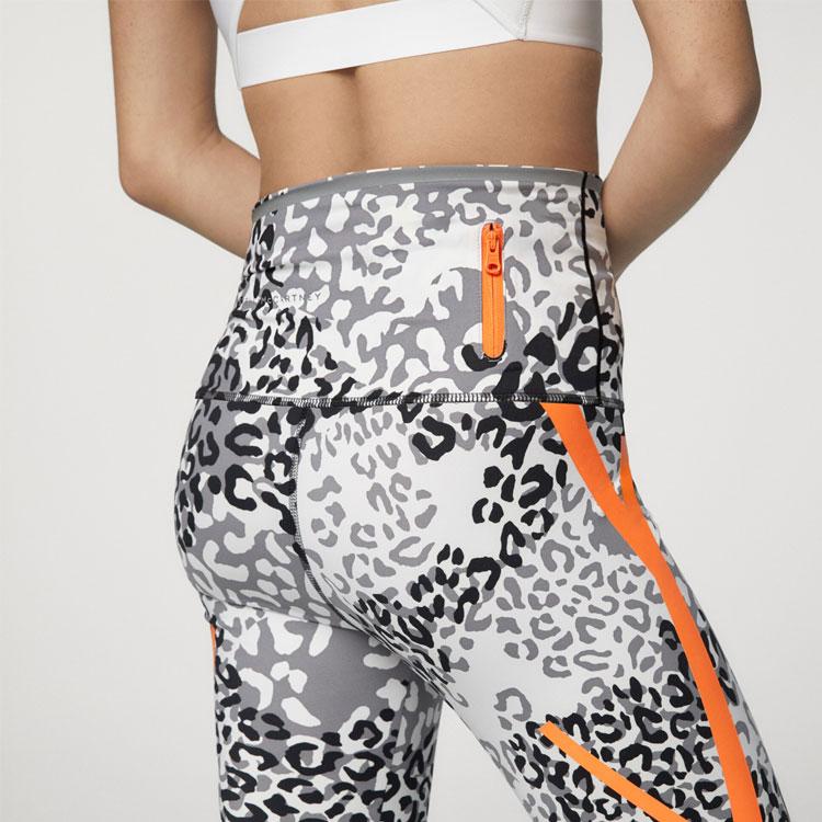 Adidas Леггинсы для йоги и фитнеса X Stella McCartney с леопардовым принтом, женские леггинсы черного и белого цвета FU0709