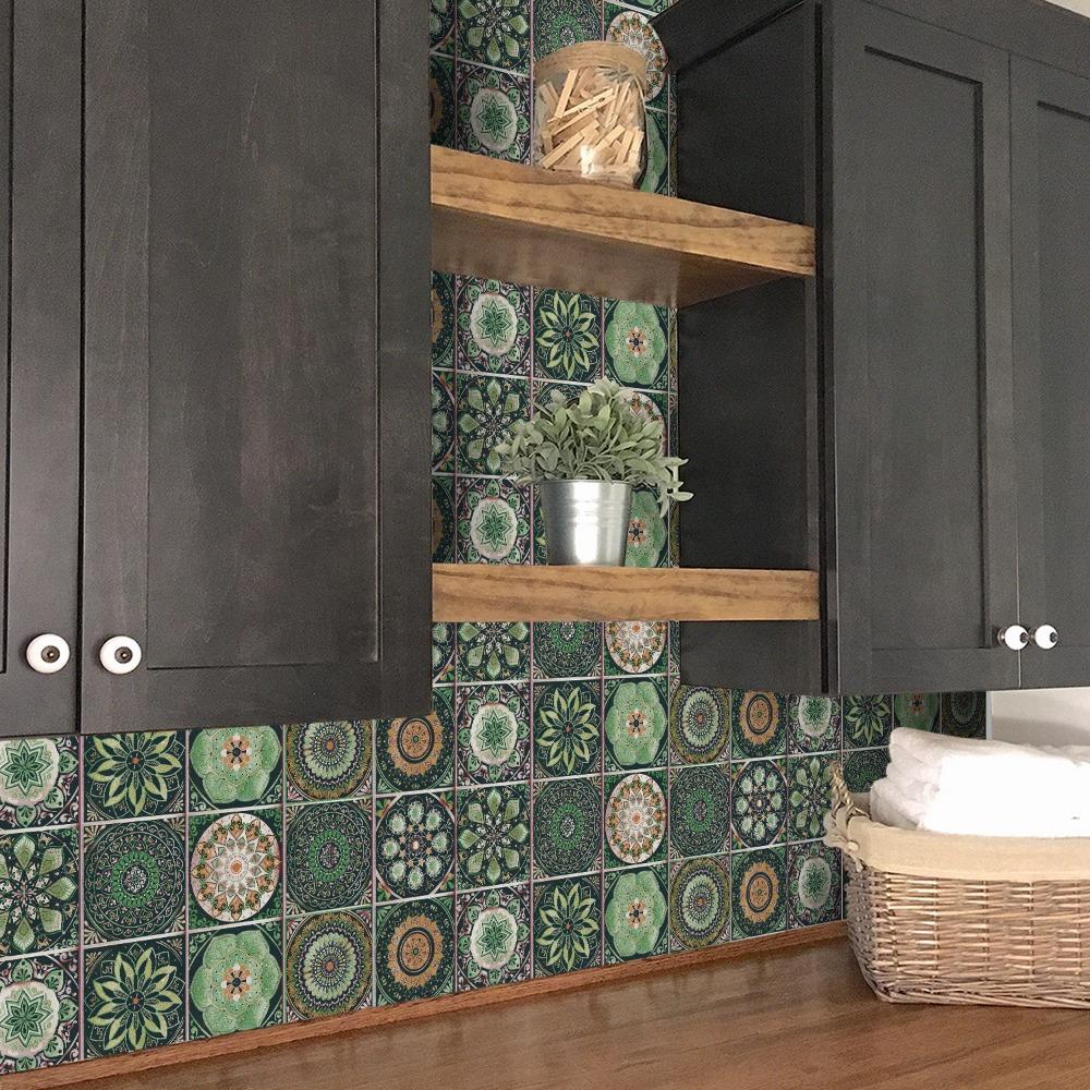 24 шт. самоклеящиеся наклейки на настенную плитку в марокканском стиле декоративные наклейки на настенную плитку съемные самоклеящиеся декоративные наклейки на керамическую плитку водонепроницаемые