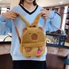 Cute Cartoon Animal Daypack Embroidered Large Capacity School Bag Capybara Plush Backpack Friends