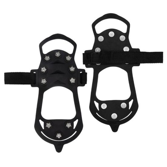 1 пара обуви с ледоступами, сцепление, устойчивая к коррозии, износостойкий силикон, 10 шипов