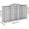 VidaXL Arched Gabion Baskets 2 Pcs 300x50x160/180 Cm Galvanized Iron, Gabion, Gabion Cage, Gabion Wall Basket, Wall 3146755