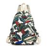 Национальная вышивка Женский шоппинг Многофункциональный рюкзак Милый вышитый цветами Женский Богемный нейлоновый рюкзак