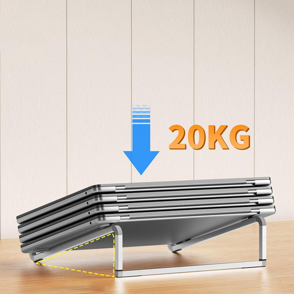 Aluminum Alloy Laptop Holder Stand Desktop Height Increase Foldable Heat Dissipation Bracket Anti Slip For All Notebook