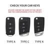 Suede Car Flip Key Case Cover Holder Keychain Shell for VW Golf 7 MK7 Tiguan MK2 for SEAT Ateca Leon FR 2 Ibiza for Skoda