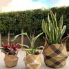 Handmade Bamboo Storage Baskets Nordic Foldable Laundry Straw Wicker Rattan Seagrass Belly Garden Flower Pot Planter Basket