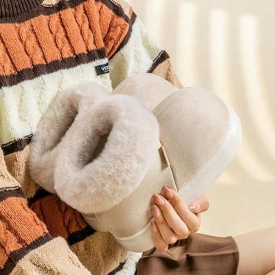 Женские зимние бархатные теплые хлопковые ботинки на платформе, новые розовые короткие ботинки, модные, нескользящие, для улицы, женские зимние ботинки