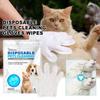 Перчатки для чистки домашних животных, салфетки, одноразовые перчатки для домашних животных, дезодорирующие салфетки для чистки глаз и ушных каналов, 3 пары, 15 мл