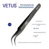 VETUS MCS-15 Черные Немагнитные Кислото/Щелоче- и Коррозионностойкие Нержавеющая Сталь Пинцеты для Макияжа Ресниц/Ногтей