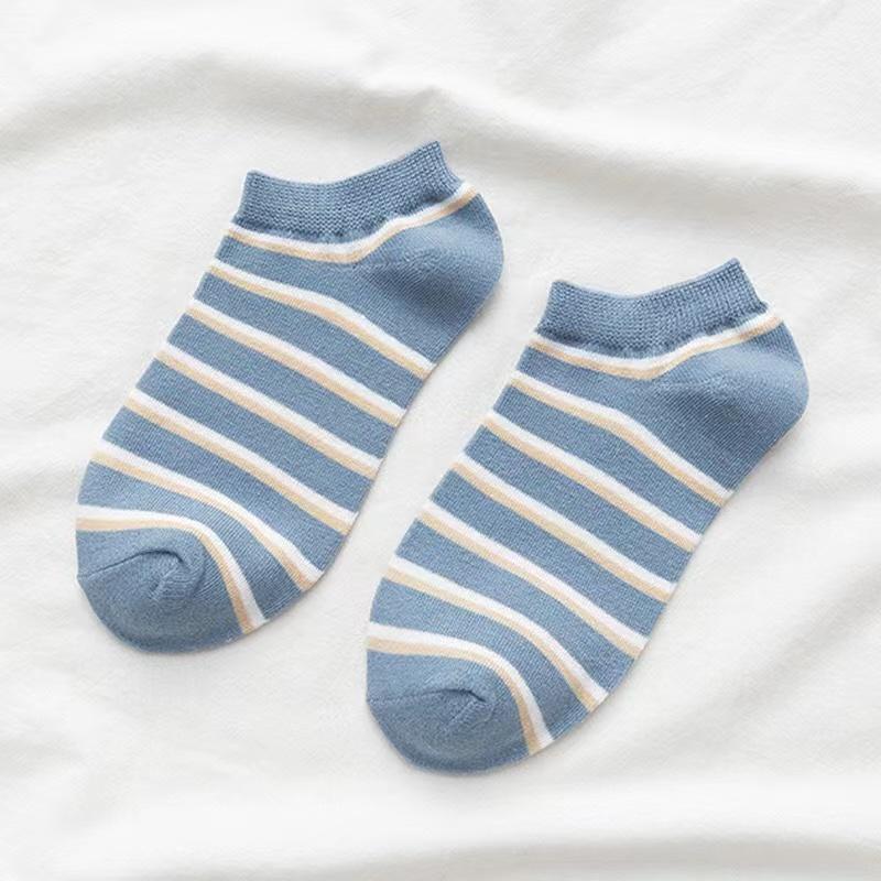 6 пар женских носков на весну и лето, на четыре сезона, в полоску, в клетку, модный тренд, простые и удобные, в спортивном стиле