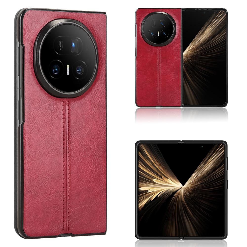 Чехол для Honor Magic V5 5G, простроченный, с покрытием из ПУ кожи, ПК чехол для телефона