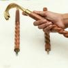 93.98 Cm Serpent Handle Walking Stick Handmade Twisted Wood Cane with Brass Snake Head Custom Gift for Men and Women