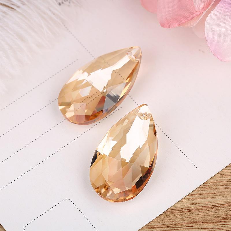 D5 5Pcs DIY Crystal 38mm Waterdrop Colorful Faceted Pendant Prism Chandelier Party Wedding Curtain Christmas Hanging Ornaments