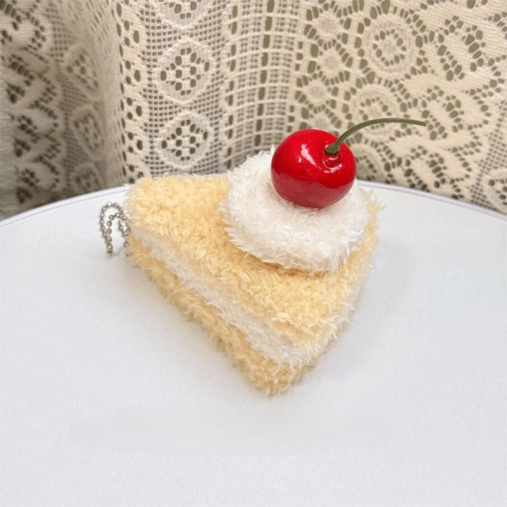 2pcs Kawaii Design Hamburger Keyring Plush Material Sandwich Keyring Cake Keyring Pendant Decor