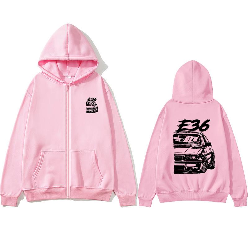 E36 Женская толстовка с капюшоном на молнии с карманом и длинным рукавом, большого размера E36 Женская толстовка с принтом, осень-зима, свободные высококачественные толстовки с капюшоном на молнии с буквами