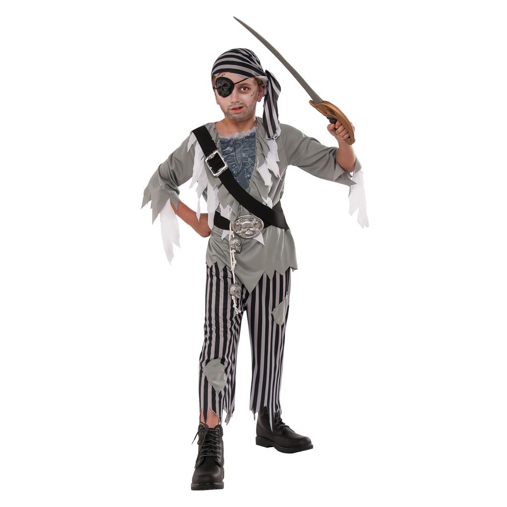 Bristol Novelty Boys Pirate Ghost Halloween Costume