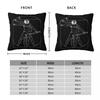 Vitruvian Man Rock Star Square Pillowcase Polyester Linen Velvet Pattern Zip Decorative Home Cushion Cover 45X45