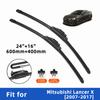 2PCS 4PCS Wiper Blades for Mitsubishi Lancer X 2007-2017 Front Double Rubber Strip Wiper Blade Windshield Brushes Windscreen Window Accessories