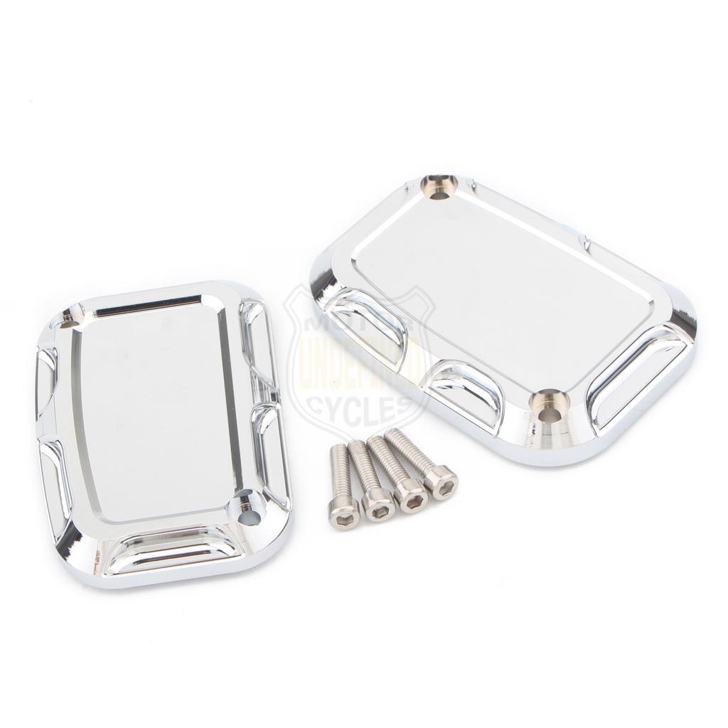 Motorcycle Front Rear Brake Reservoir Master Cylinder Covers For Harley Touring Road King Electra Street Glide FLH FLRT V-Rod