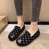 Fashion Winter Women's Keep Warm Plus Velvet Flat Cotton Shoes Fashion Shallow Slip On Casual Shoes for Women Outdoor Light Snow Boots