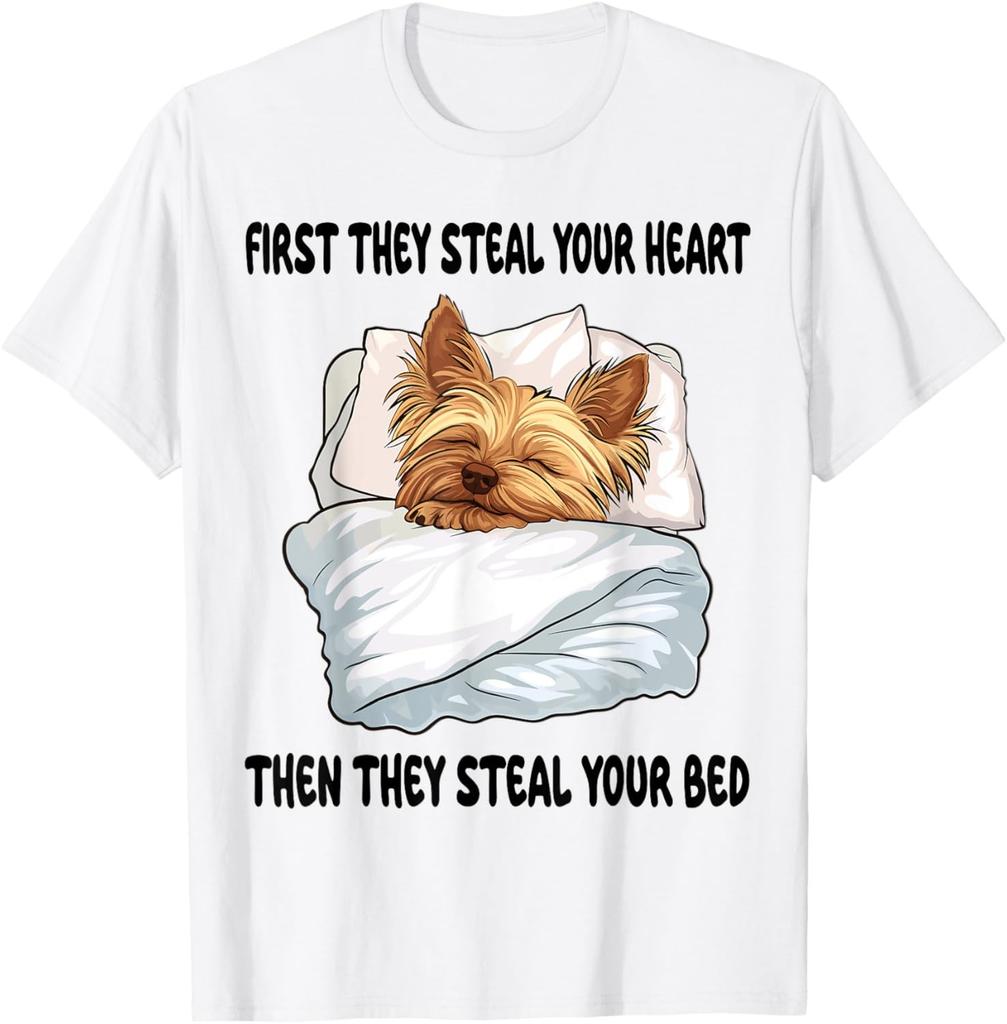 Yorkshire Terrier Yorkie Sleeping Pajamas Nightgown T-Shirt