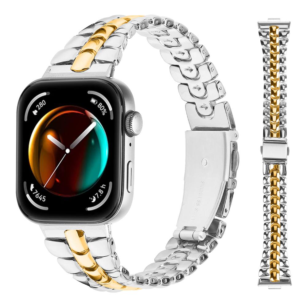 For Huawei Watch Fit 3 Watch Band Fishbone Design Wrist Strap Bracelet