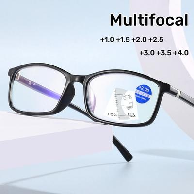 Прогрессивные мультифокальные очки для чтения для мужчин и женщин, анти-синий свет, очки для ближнего и дальнего зрения, пресбиопия