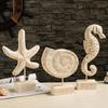 Handmade Mediterranean Wooden Starfish, Seahorse & Conch – Nautical Wall Decor for Coastal Style Home