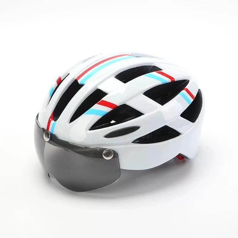 Unisex Cycling Helmet With Removable Visor Mountain Bike Road Riding Adult Safety Gear