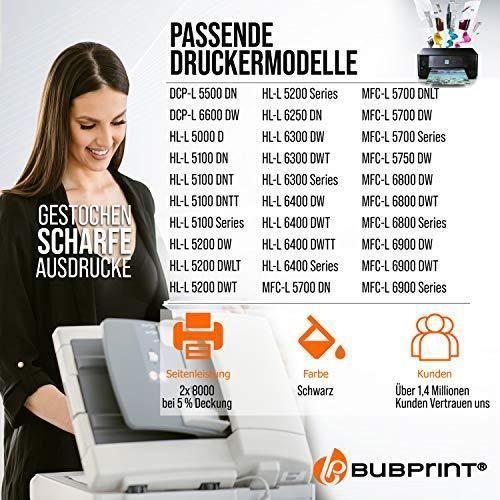 Cartouche De Toner - Bubprint - TN-3480 TN-3430 - Compatible - Pack De 2 - Noir