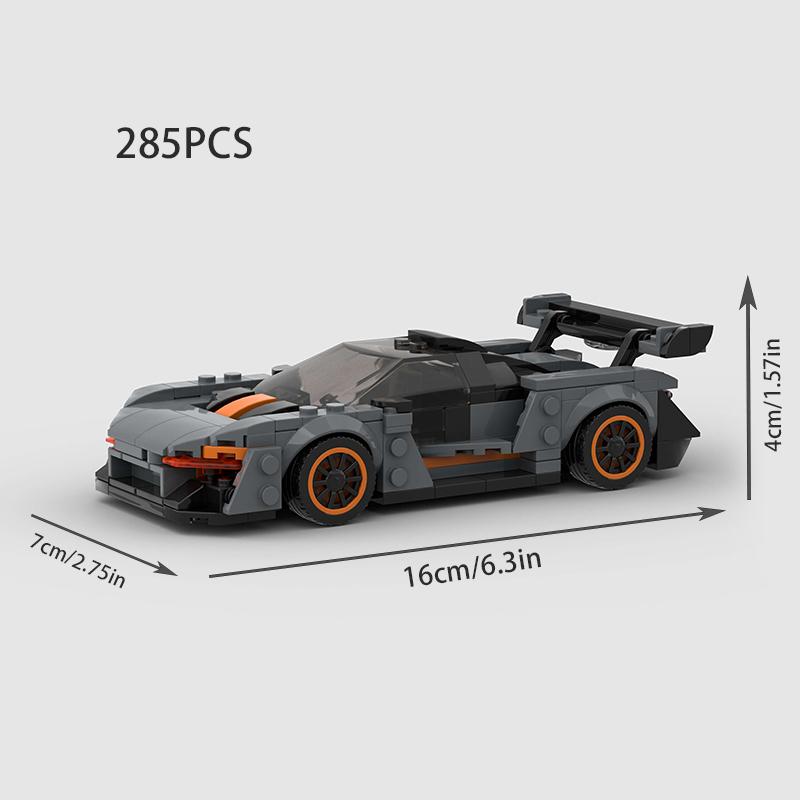 MOC Техническая модель гоночного автомобиля, конструктор City Vehicle Bricks, гоночный суперкар, игрушка для детей, подарок, Сенна