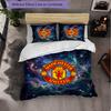 Manchester United Pattern 3 Pieces Bedding Set Soft Microfiber Duvet Cover with Pillow Cases for Bedroom