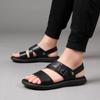 FashionHihg Качественные кожаные новые сандалии Летние повседневные мужские тапочки Baotou Удобные мужские сандалии без застежек Сандалии для походов на открытом воздухе