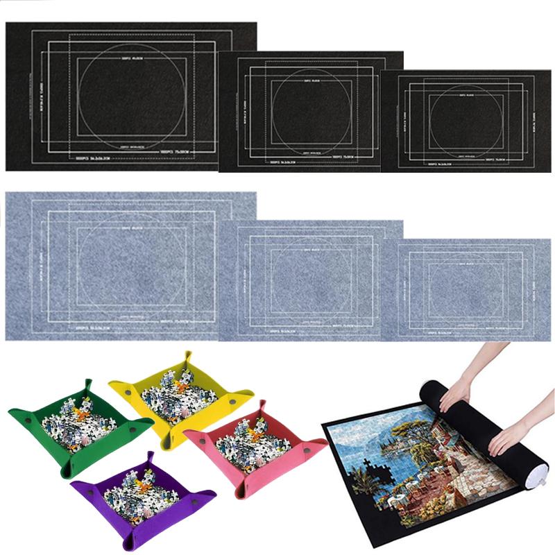 1500-3000 шт. Коврик для хранения пазлов Портативное одеяло для хранения Нескользящая фетровая ткань Взрослый DIY Изделие ручной работы Инструмент для хранения TMZ