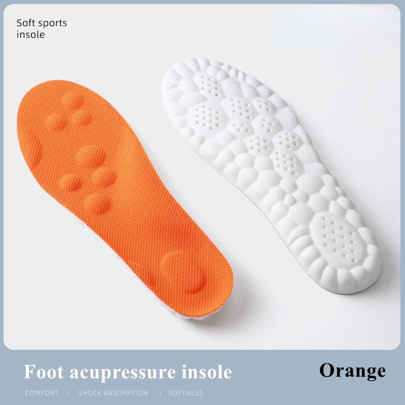 Стелька для массажа ног, спортивные мягкие дышащие, впитывающие пот, дезодорирующие вставки для обуви, противоскользящие шаблонные стельки, ортопедическая подошва для обуви