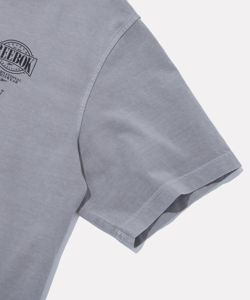 Reebok Графичная футболка с коротким рукавом, окрашенная в готовом виде - Пепельно-серый