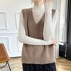 Женский кашемировый жилет Qinghe Cashmere 30% кашемир 70% шерсть осенне-зимний кашемировый жилет мягкий и теплый