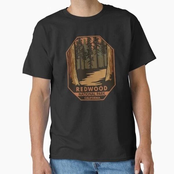 Redwood National Park Minimal Retro Emblem Class Made in USA/AUS T-Shirt S-2XL