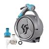 Retractable Garden Hose Reel 39 FT Hose Reel with Adjustable 7-Function Sprayer Nozzle /Adapters