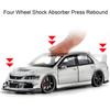 1:32 NSX Lancer Evolution IX Модель Спортивного Автомобиля Игрушка Миниатюрный Транспортный Средство Сплав Литье Под Давлением Двери Открываются Амортизация Хобби Подарки