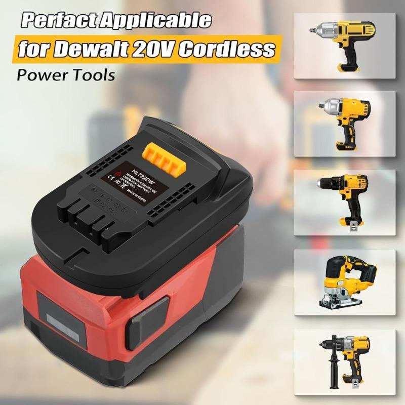ALASICKA Адаптер-преобразователь батареи HLT22DW для батареи Hilti 22V B22 для работы с беспроводными электроинструментами Dewalt 20V MAX
