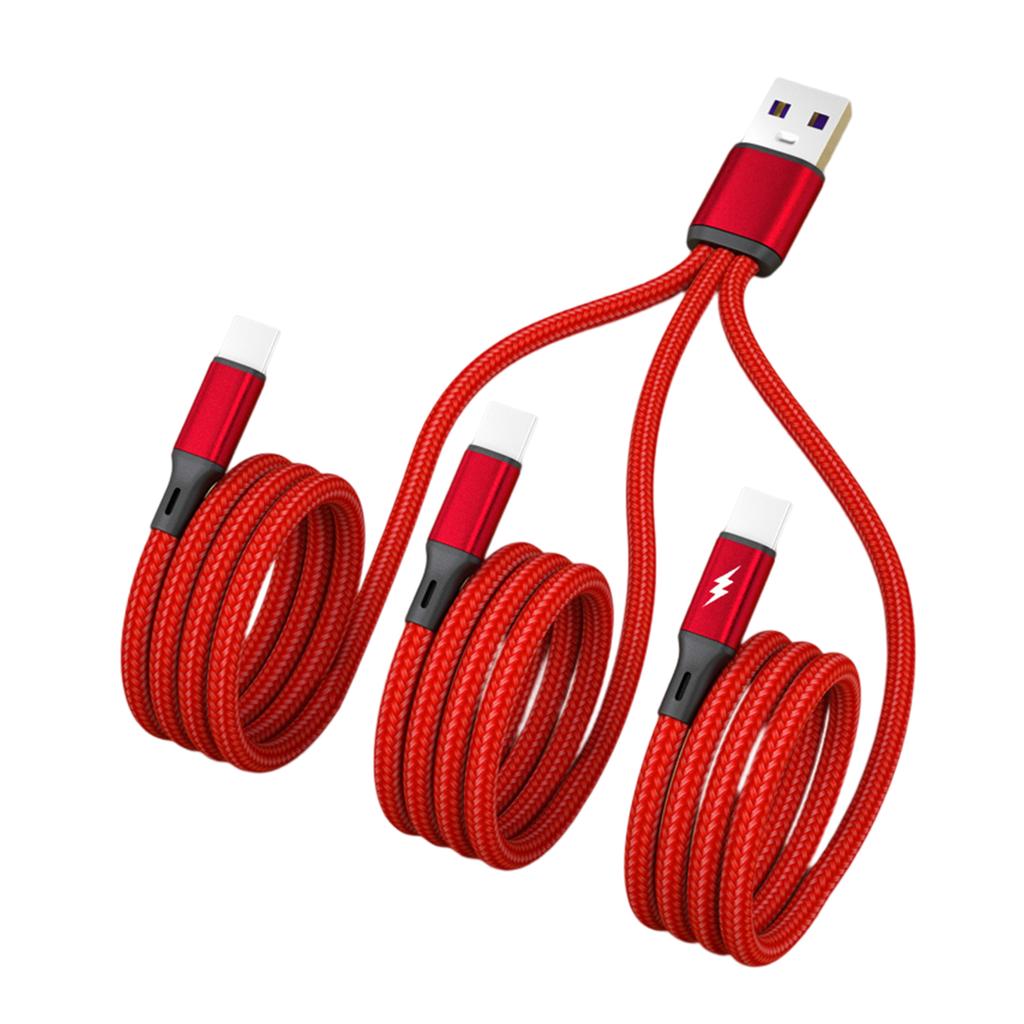 3-в-1 USB-кабель, USB на 3x Type-C Разъем Шнур питания Провод Быстрая зарядка Зарядная линия Удлинительный кабель