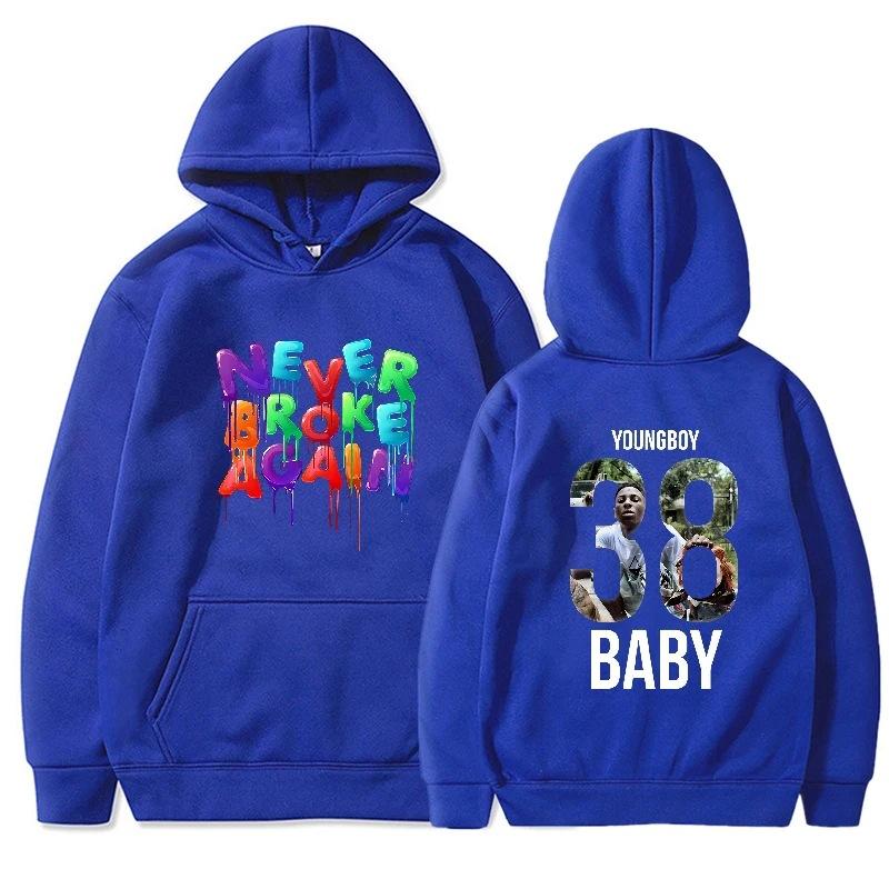 Never Broke Again YoungBoy Hoodies Men Fashion Letter