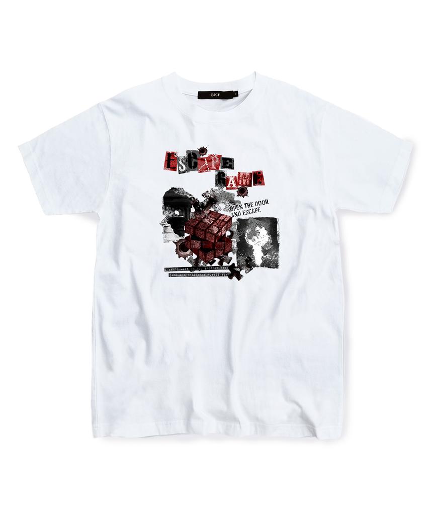 ESCAPEFROM Red Escape Game T-Shirt White