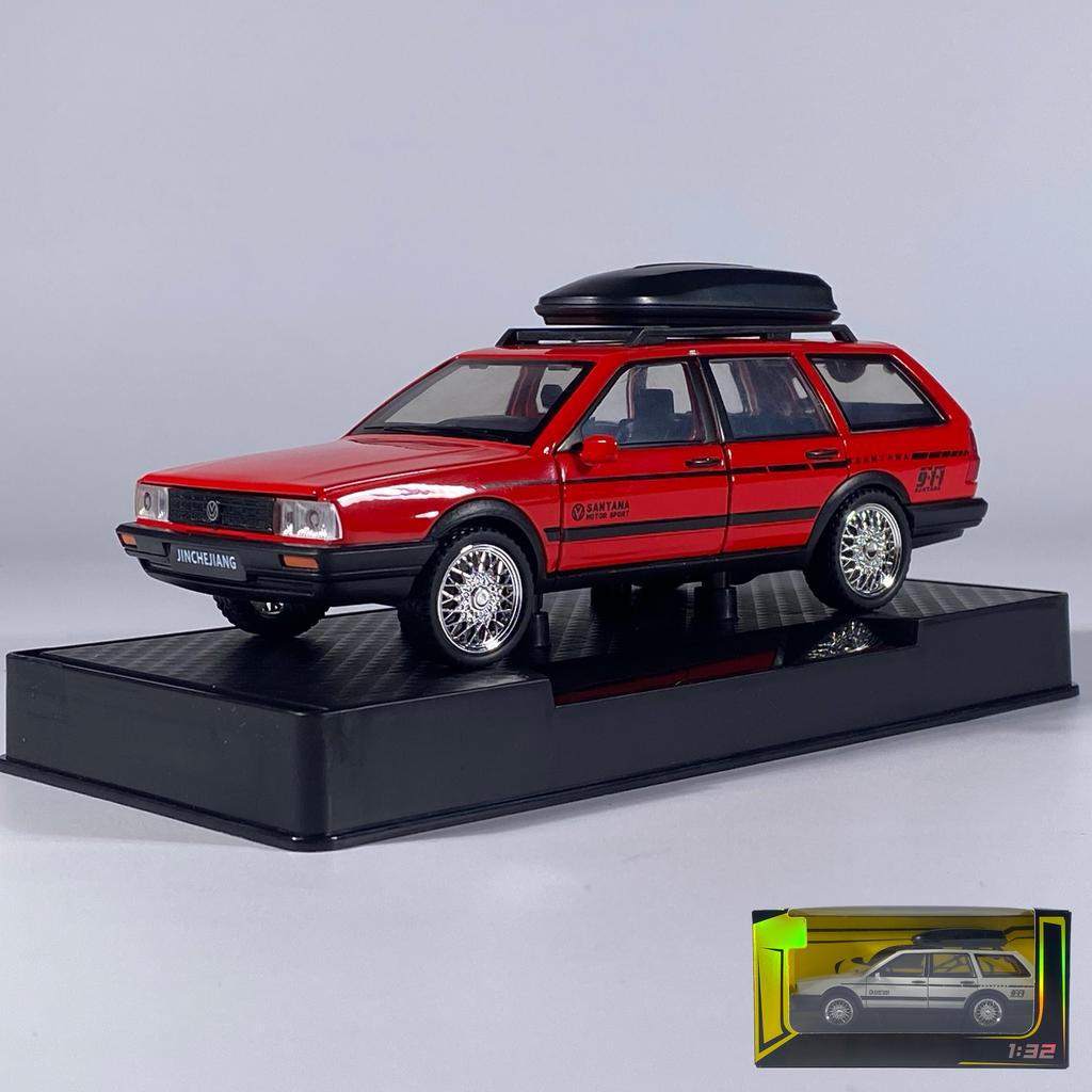 1/32 VolksWagenwerk Santana Wagon Литой металлический модельный автомобиль Миниатюрная модель автомобиля Украшения Коллекция для мальчиков Дисплей Подарок для друзей