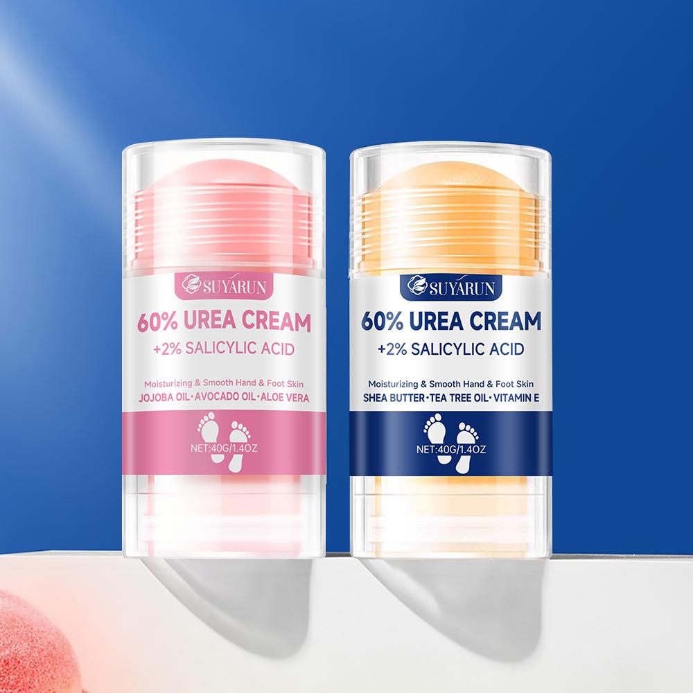 SUYARUN 60% Urea Foot Cream Stick - Moisturizing & Exfoliating, Cracked Heel Repair, Deep Hydration for Dry Feet, Long Protectio