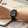 Lady Casual Watch Square Dial Quartz for Women, Silicone Strap Wristwatch with Strap, Accurate Lightweight Wristwatch, Fashion Accessory Precise